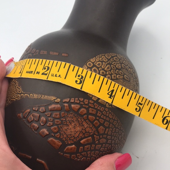 VTG/MCM Royal Haeger 10" Earth Wrap Pottery Vase Brown Crackle EX - Picture 9 of 9